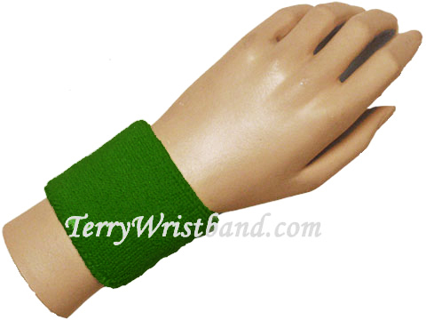 Green 2.5INCH/Youth Terry Wristband Green 2.5INCH/Youth Terry Wristband