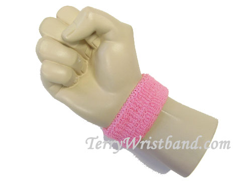 Pink cheap 1 inch thin terry wristband Pink cheap 1 inch thin terry wristband